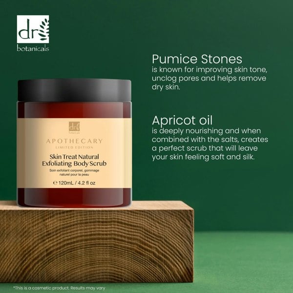 DB401 Dr Botanicals Skin Treat Natural Exfoliating Body Scrub 120ml