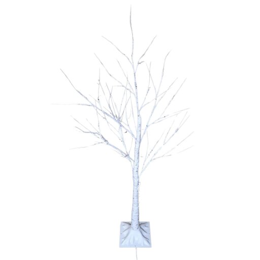 Samuel Alexander 1.2m (4ft) Indoor Outdoor Christmas Lit Birch Tree with 48 Ice White LEDs