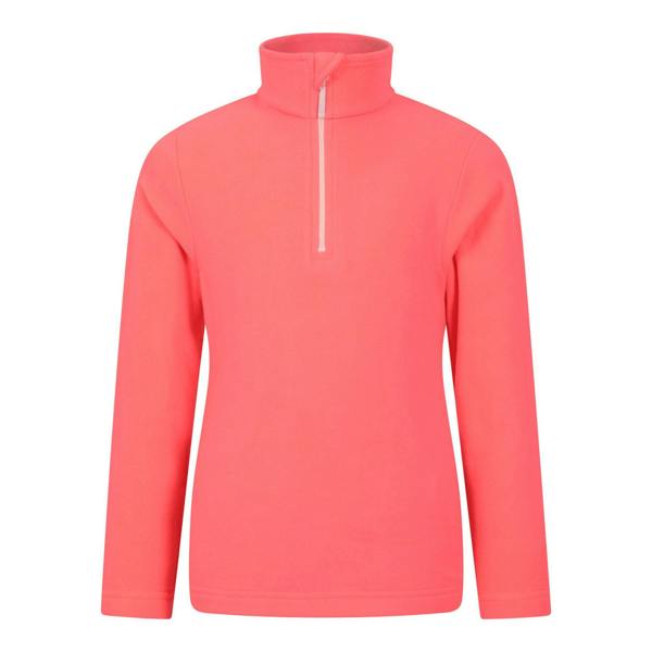 Mountain Warehouse Childrens/Kids Camber II Half Zip Fleece Jacket - Fiery Coral - 