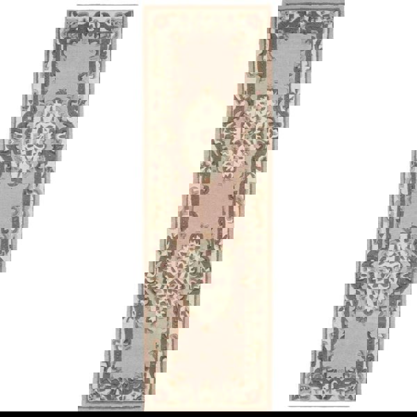 Shensi Pink Medallion Rug | Traditional Hand-Tufted Wool Rug