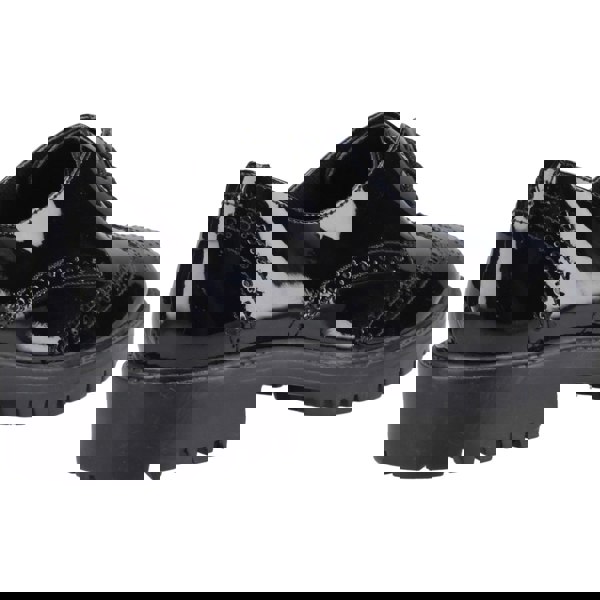 Hush Puppies Athena Patent Leather Girls's Black Brogues