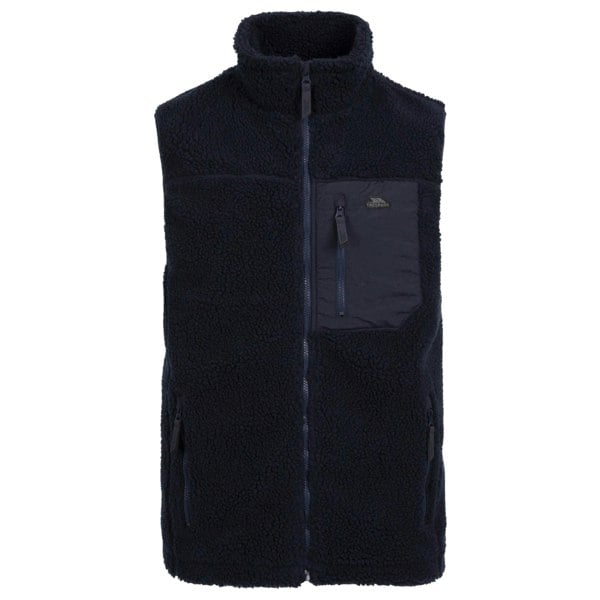 Trespass Mens Buckless Fleece Gilet - Navy