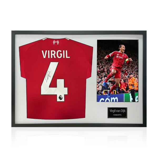 Virgil van Dijk Signed Liverpool Shirt Classic Frame (ACG Cert)