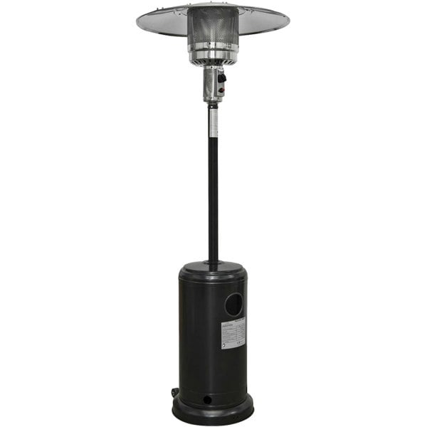 13kW Black Propane Gas Tower Patio Heater - Outdoor Garden Dining Radiator Set