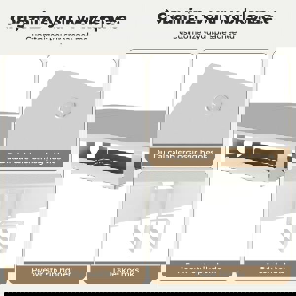 Levede Electric Standing Desk  Adjustable Height Workstation Metal Frame White