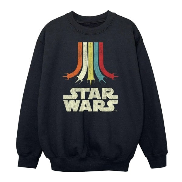 Star Wars Boys Retro Rainbow Sweatshirt - Black