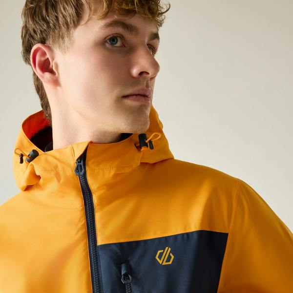 Dare 2B Mens Halfpipe IV Colour Block Ski Jacket - Navy/Electric Orange - 