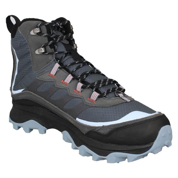 Merrell Mens Merrell Grip Vibram Sole Waterproof Ankle Boots Moab Speed Thermo Mid Wp