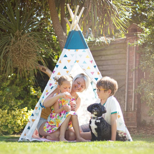 Bigjigs Toys Childrens Fabric Teepee - Sewn Pockets To Hold Poles In Place