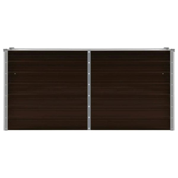 Berkfield Garden Raised Bed Brown 160x40x77 cm Galvanised Steel