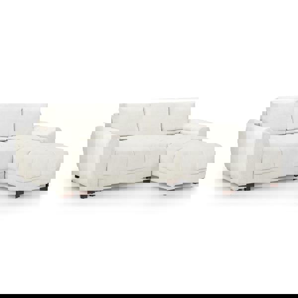 Furnishings For Less Zura Plush Velvet Large 3 Seater L Shaped Universal Corner Sofa Bed