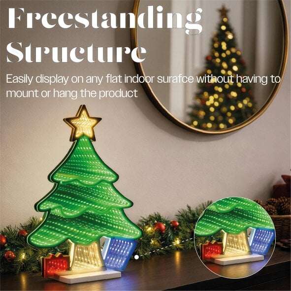 Scotts of Stow Xmas Haus Multicolour LED Infinity Light Tree Indoor Decoration