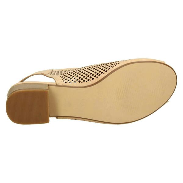 Savannah Ladies Savannah Mid Heel Peep Toe Sandals
