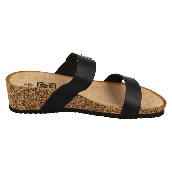 Down to Earth Ladies Down To Earth Mid Wedge Mule Sandals F12087