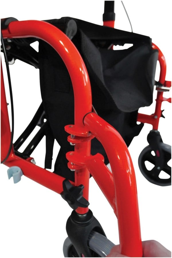 Aidapt Duo Rollator And Transit Chair Red