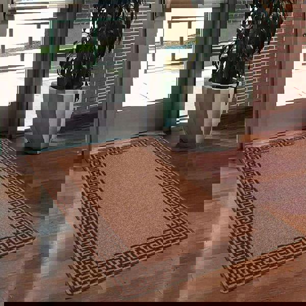 Smart Living Greekey Gel Mat - Beige Brown