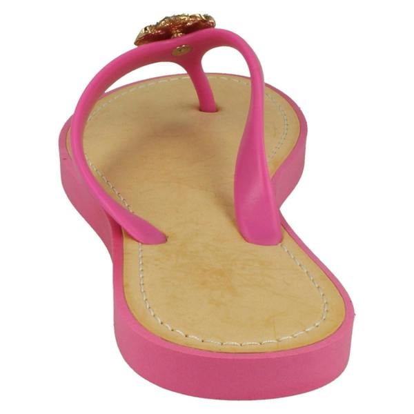 Savannah Ladies Savannah Toe Post Diamante Flower Detail Sandals