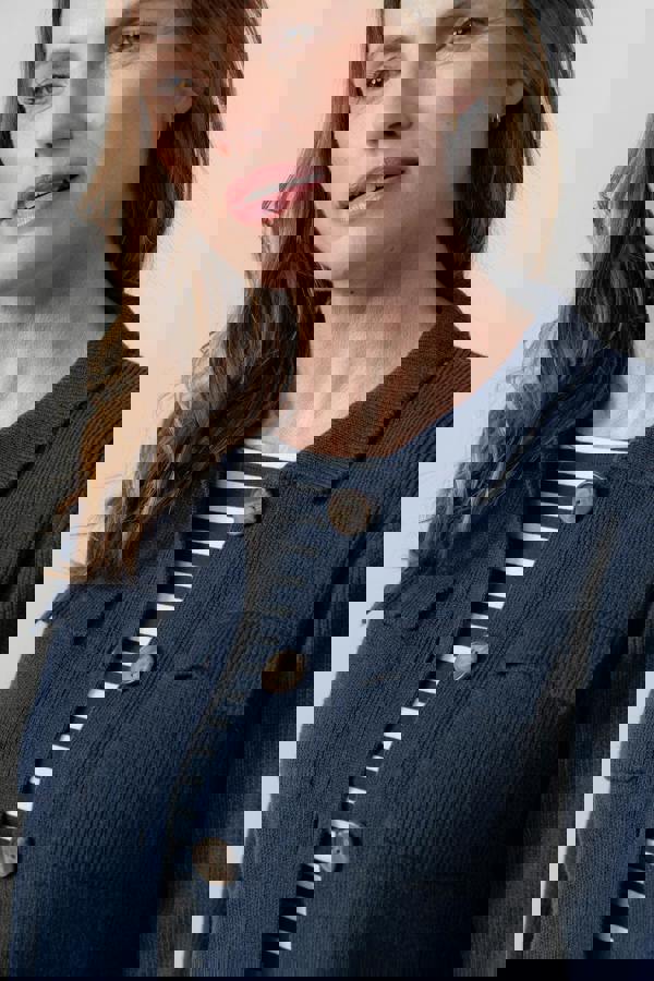 Lily & Me Chestnut Knitted Jacket Navy