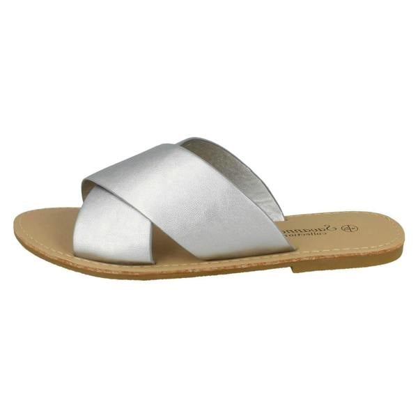 Savannah Ladies Savannah Flat X Strap Mules