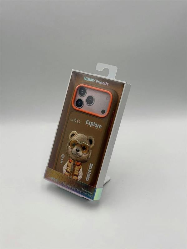 Nimmy Friends Nimmy Cool & Cute 2.0 Bear Case with MagSafe for iPhone 17 Pro Max 6.9" Brown Orange - N-KMLL-IP17-PRO-MAX-011-B