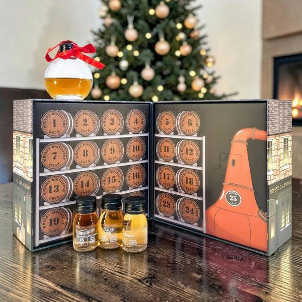 25 Day Whiskey Advent Calendar. Whisky From Round the World. Scotch | Japanese | USA | World Whisky. Glass Bauble & Online Tasting Videos