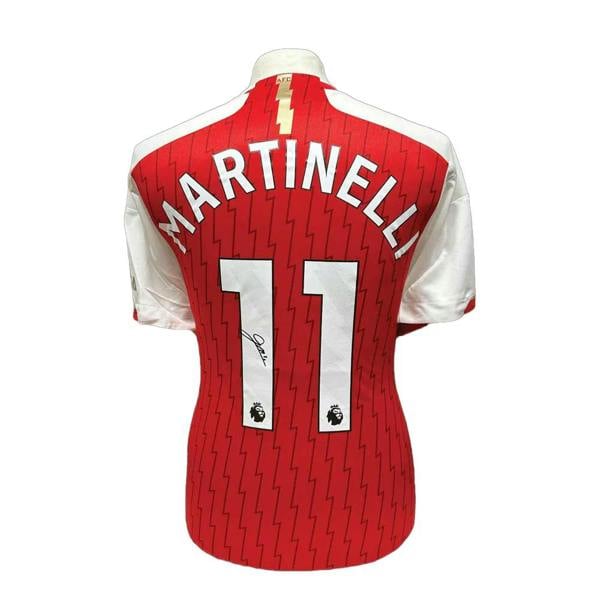 Unbranded Gabriel Martinelli signed Arsenal 2023/24 Home shirt — Framed