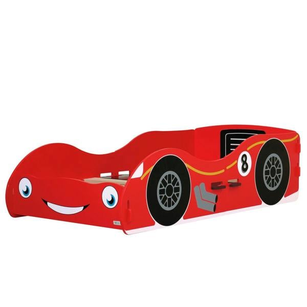 Red Racing Car Toddler Bed, Side view