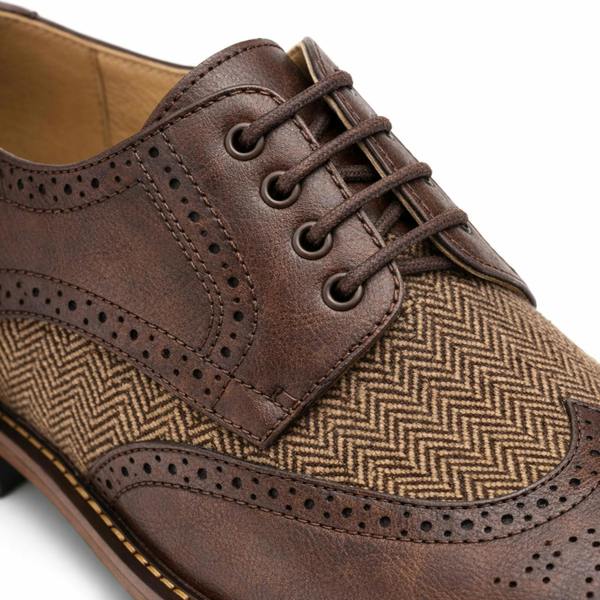Goor M410 Brogue Shoes in Dark Brown