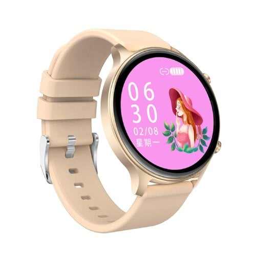 Karen M Smartwatch 1.39" HD TFT Display, IP67, Bluetooth 5.0, Heart Rate, Sleep Monitoring, Magnetic Charging - Gold