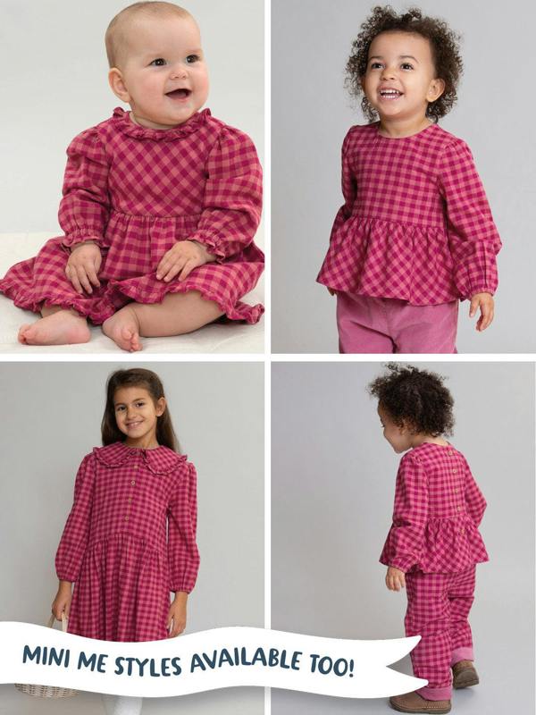 Kite Womens Organic Damson Check Worgret Flannel Blouse