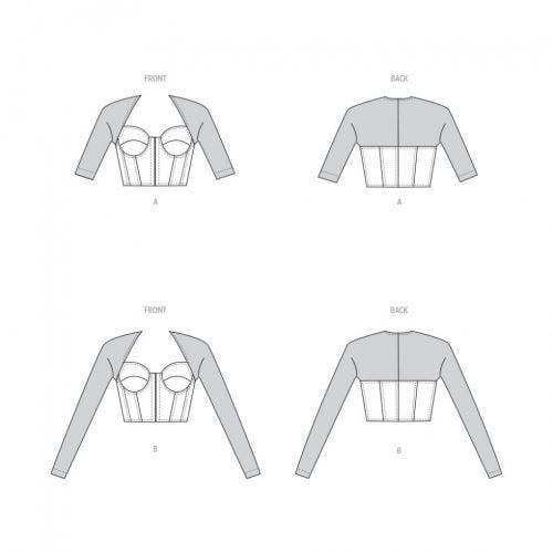 Vogue Sewing Pattern 1938, Tops, Corsets for Women, B5 (8-10-12-14-16) - Intermediate