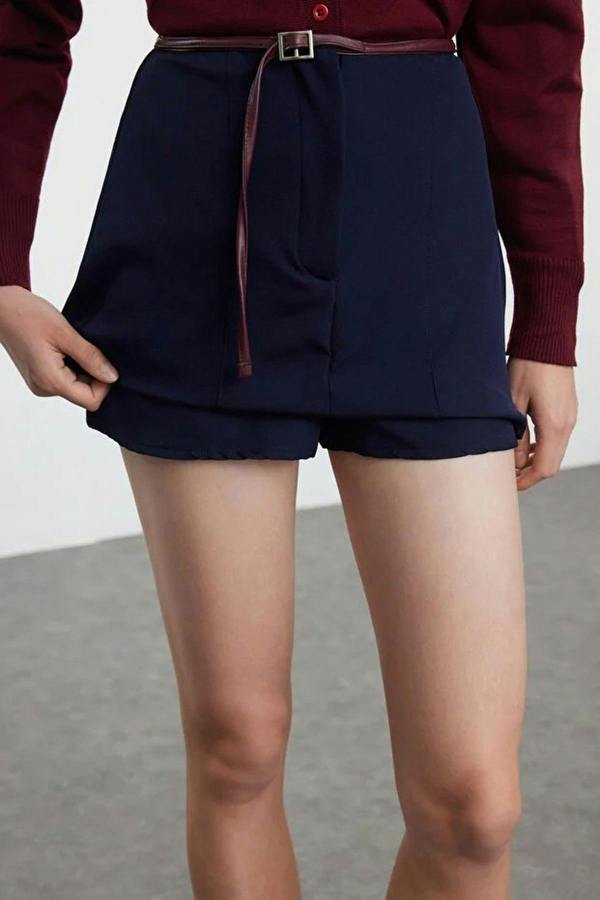 WOVCOR Belted Mini Short Skirt