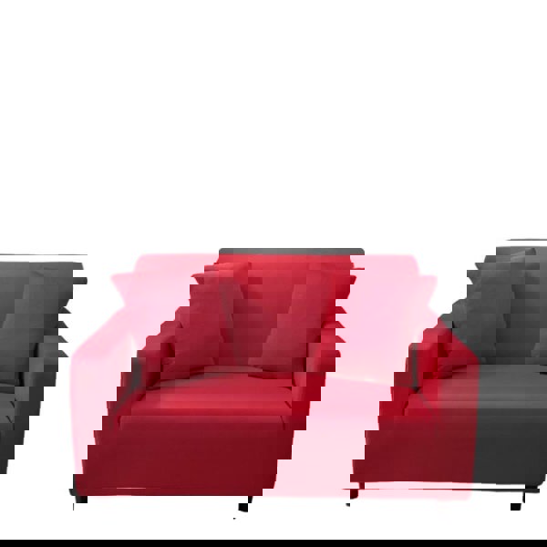 Anyhouz Anyseat 2 Seater Sofa Cover Plain Red Style and Protection For Living Room Sofa Chair Elastic Stretchable Slipcover