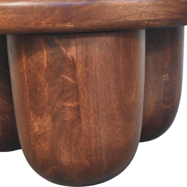 Artisan Furniture Solid Wood Clara Sculpted Coffee Table, Brown