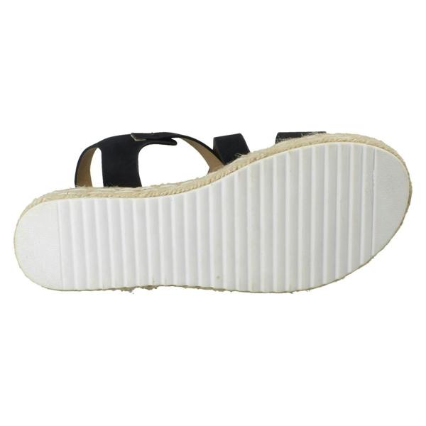 Savannah Ladies Savannah Cross Strap Platform Buckle Fastening Casual Sandals F12094