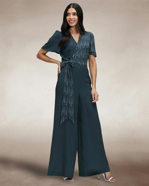 HotSquash Overwrap Print Jumpsuit
