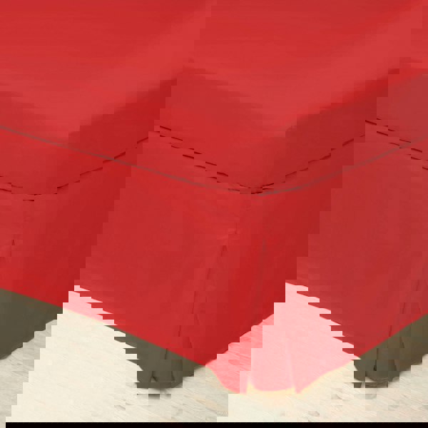 Belledorm Easycare Percale Platform Valance - Red