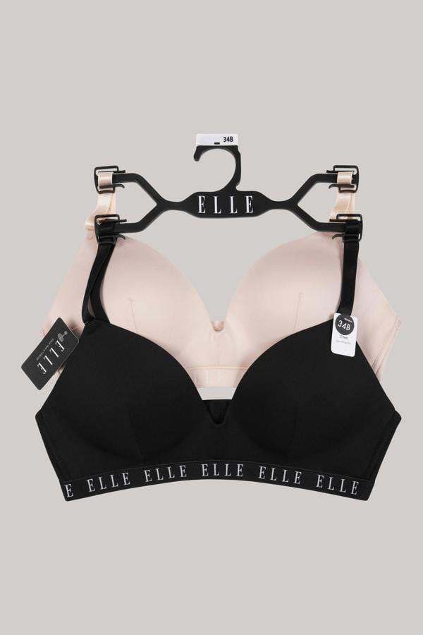 ELLE Multi Pack (2) Padded Smooth Non Wired Bras
