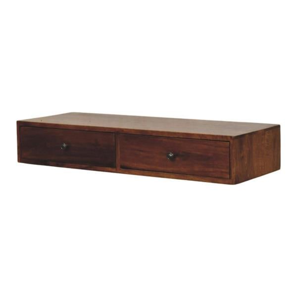 Artisan Furniture Lunar 2 Drawer Chestnut Wall Mounted Console