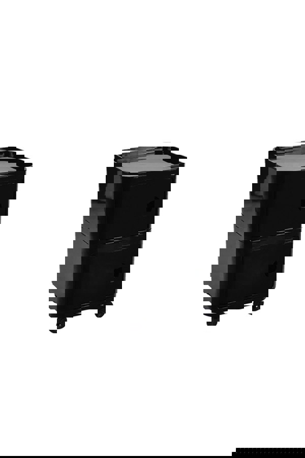 Living and Home 2-Tiered Plastic Storage Drawer Unit with Wheels