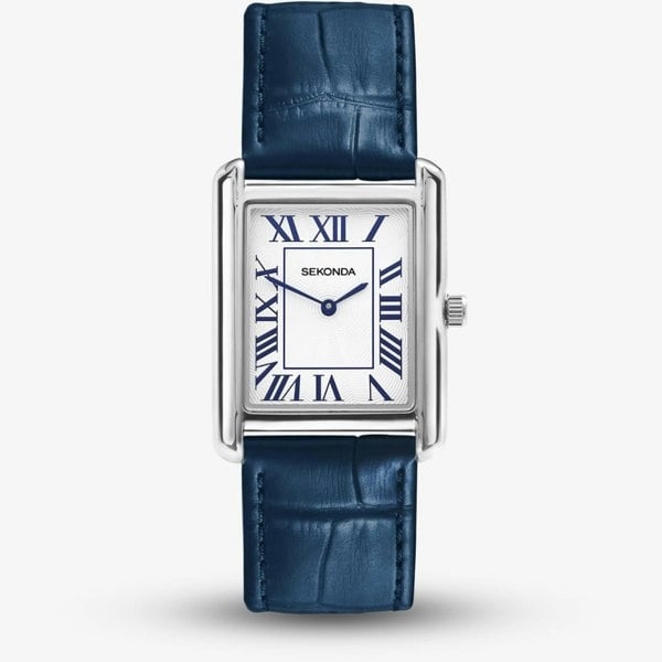 Sekonda Mens Clement Blue Leather Strap Watch 30269