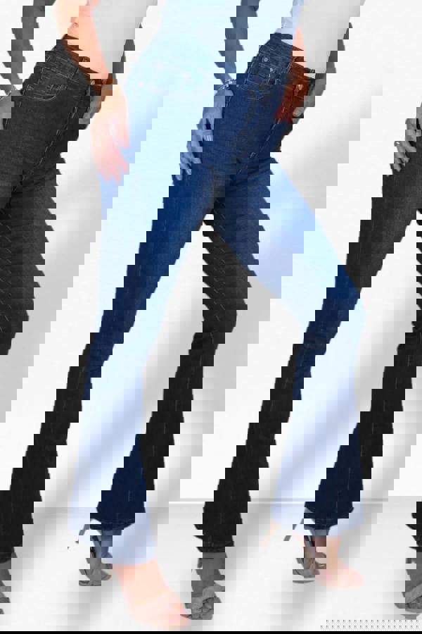 Paulo Due Womens High Rise Flared Leg Denim Jeans