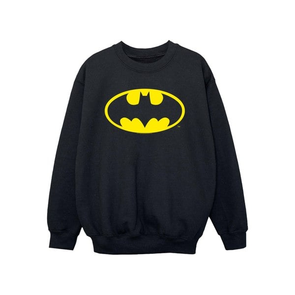 Batman Boys Logo Cotton Sweatshirt - Black