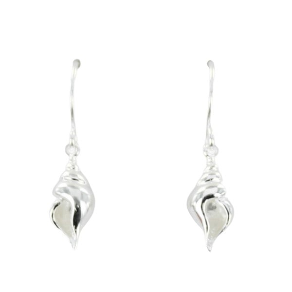 Conch Shell Sterling Silver Drop Earrings - Reeves & Reeves