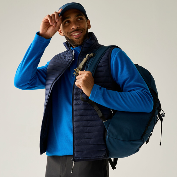 Regatta Mens Andreson Hybrid Padded Jacket - Navy Blue