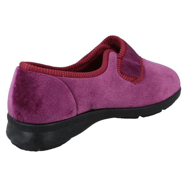 DB Shoes Ladies DB Shoes 2V Fitting Strap Fastening Slippers Caroline 2
