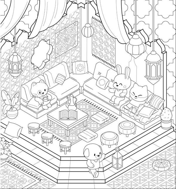 Sticker Therapy: World Traveller: Design your own miniature 3D scenes | Over 150 stickers to create the cutest, cosiest rooms