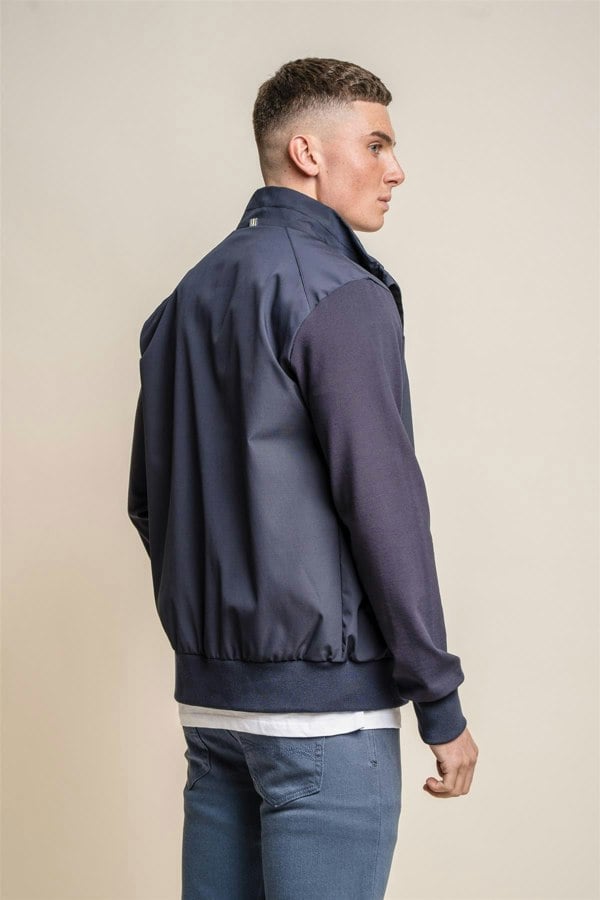 Kasper navy bomber jacket back