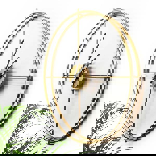 WALPLUS WC2137 - Gold Larry's Minimalist Iron Wall Clock - 50 cm / 19.7 in