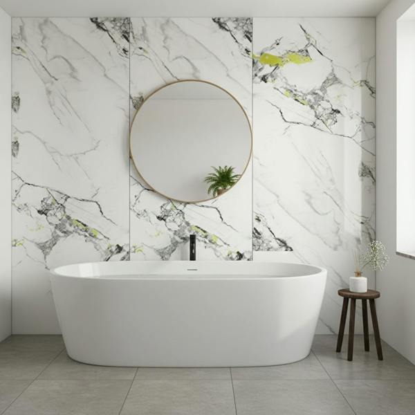 Britwall Golden Veined Marble SPC Wall Panel Seamless Pattern Pack of 3 – Golden Veined Marble